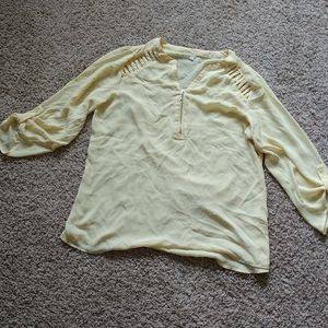 Yellow Top with Zipper